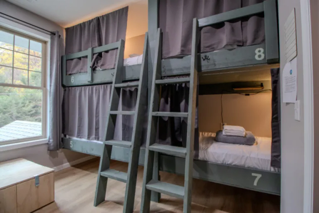 Close-up of shared dorm at The Lazy Tiger